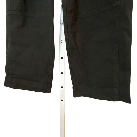 Everlane Women's Black Wide-Leg Ankle Work Pants Size L with Drawstring Closure - Picture 9 of 16